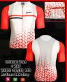 20- CYCLING GEAR 4 WAY- WHITE STRIPE RED